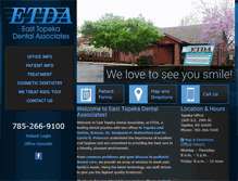 Tablet Screenshot of easttopekadental.com
